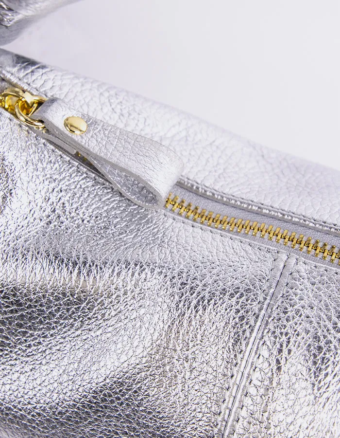 Ardent Silver Metal Leather