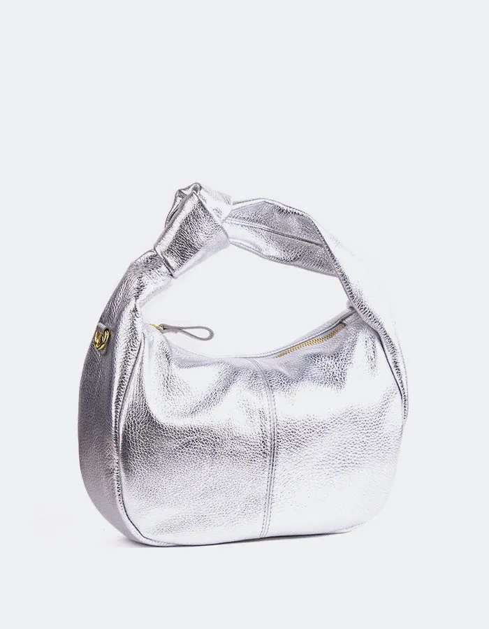 Ardent Silver Metal Leather