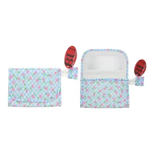 Bags Unlimited Vienna Blue Mirror Cosmetic Bag