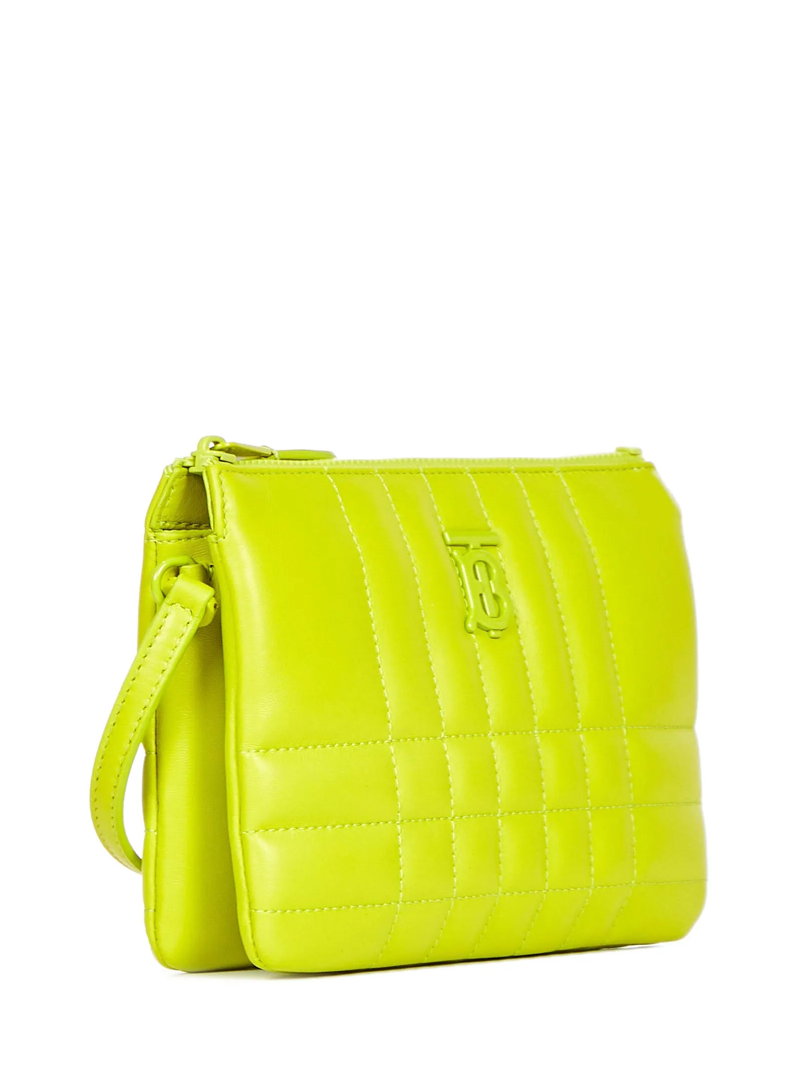 Burberry Logo Plaque Quilted Shoulder Bag