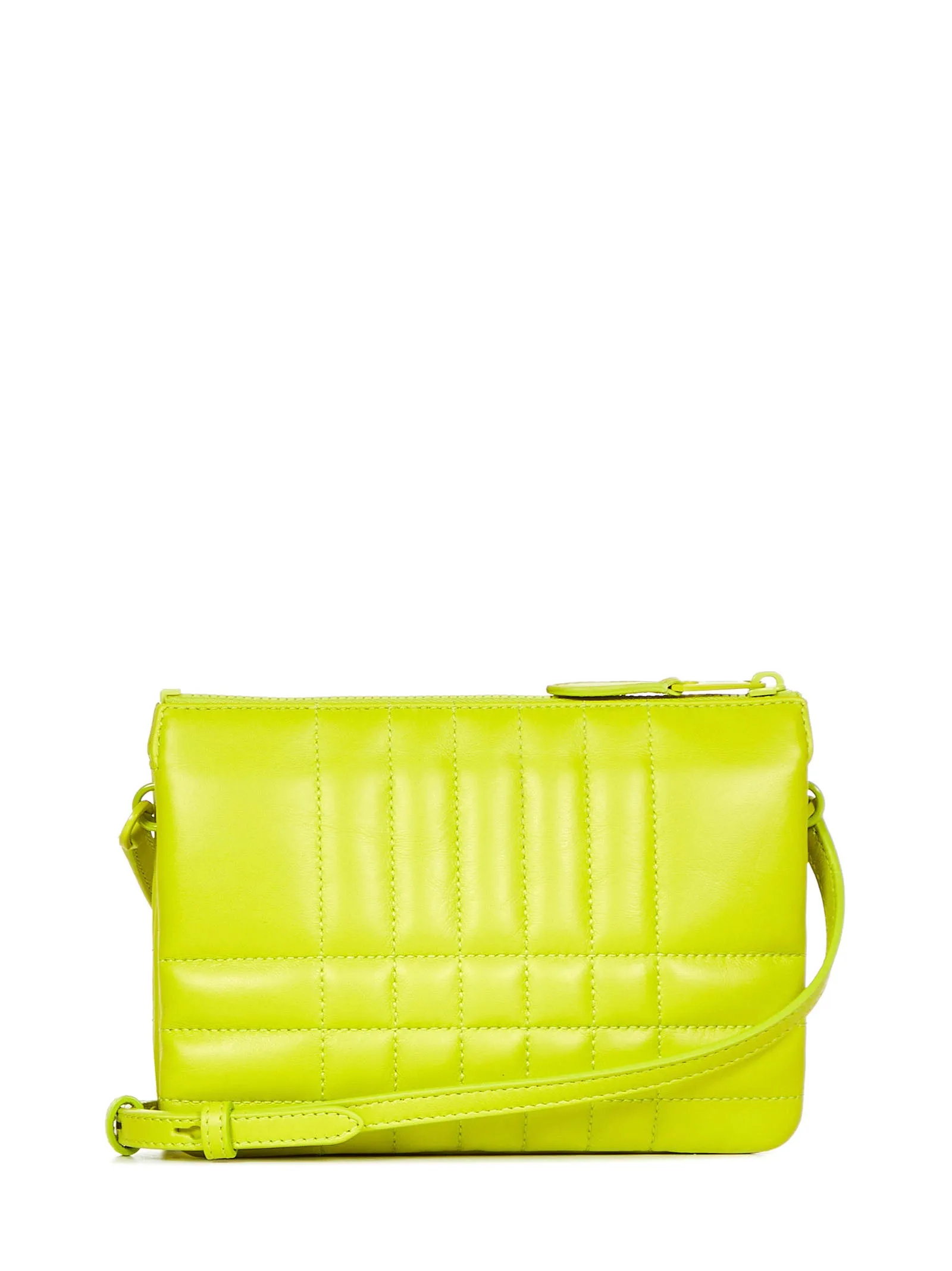 Burberry Logo Plaque Quilted Shoulder Bag