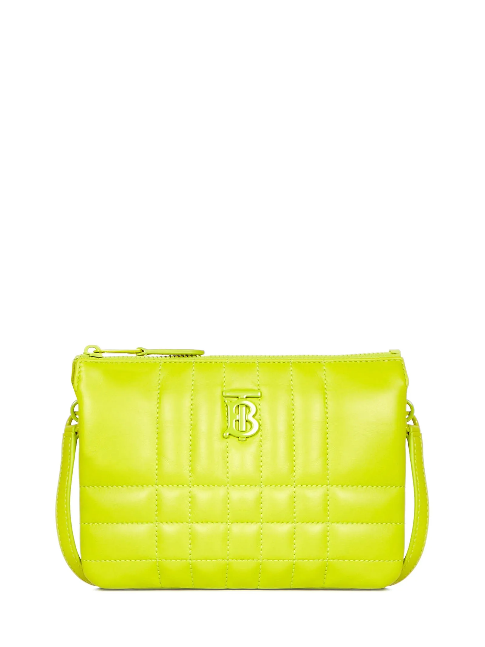 Burberry Logo Plaque Quilted Shoulder Bag