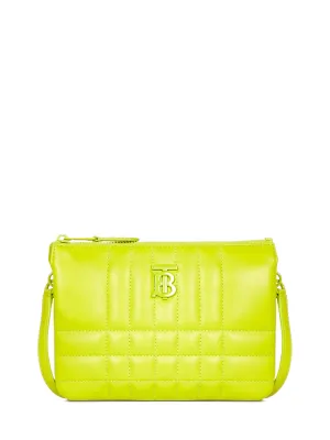 Burberry Logo Plaque Quilted Shoulder Bag