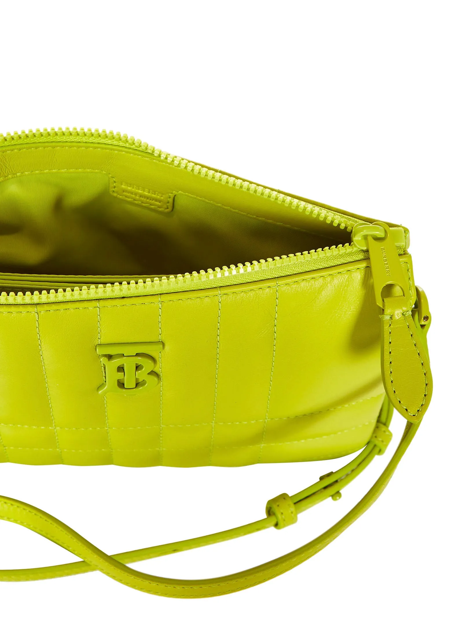 Burberry Logo Plaque Quilted Shoulder Bag