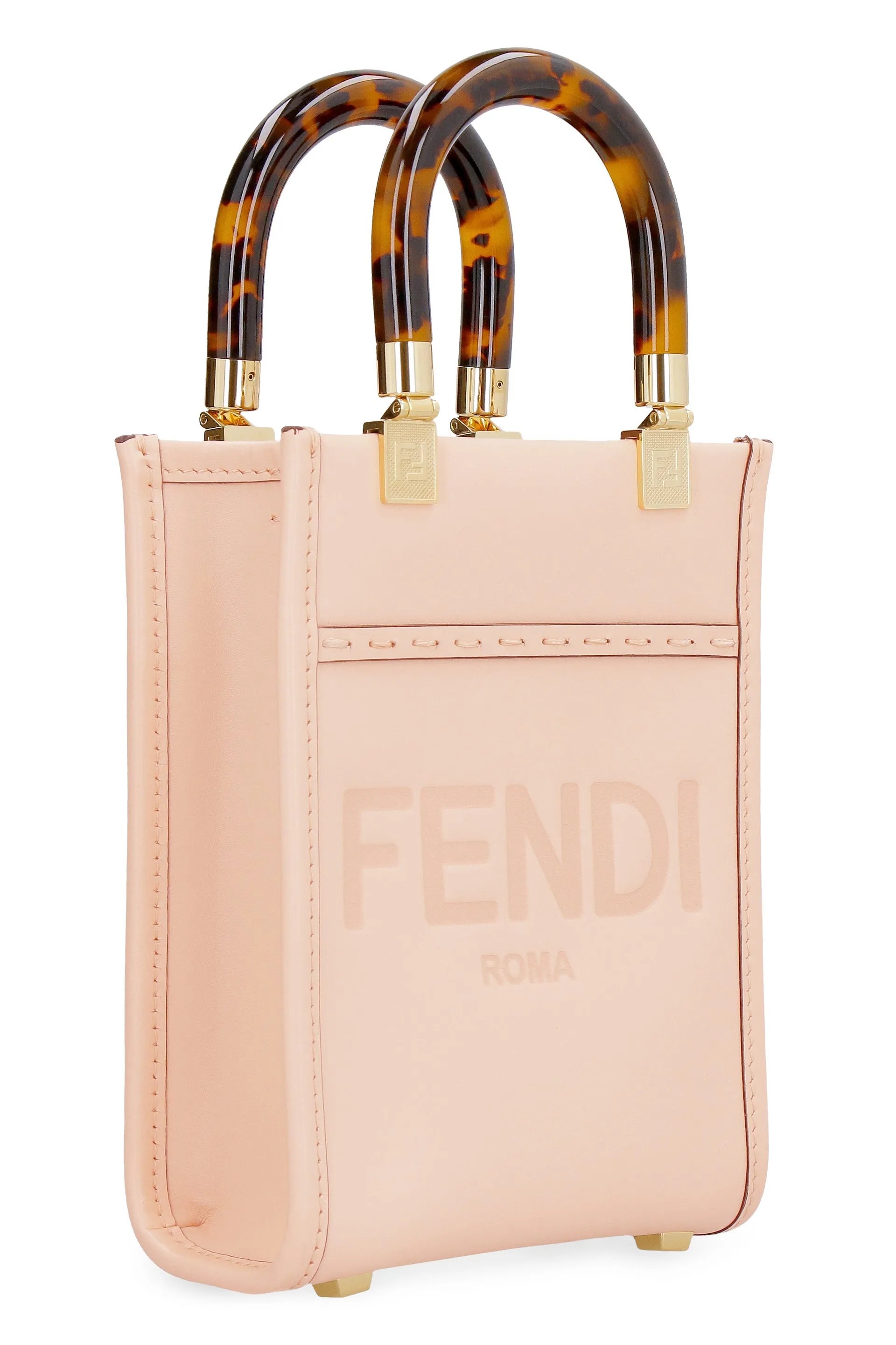 Fendi Sunshine Logo Debossed Mini Tote Bag