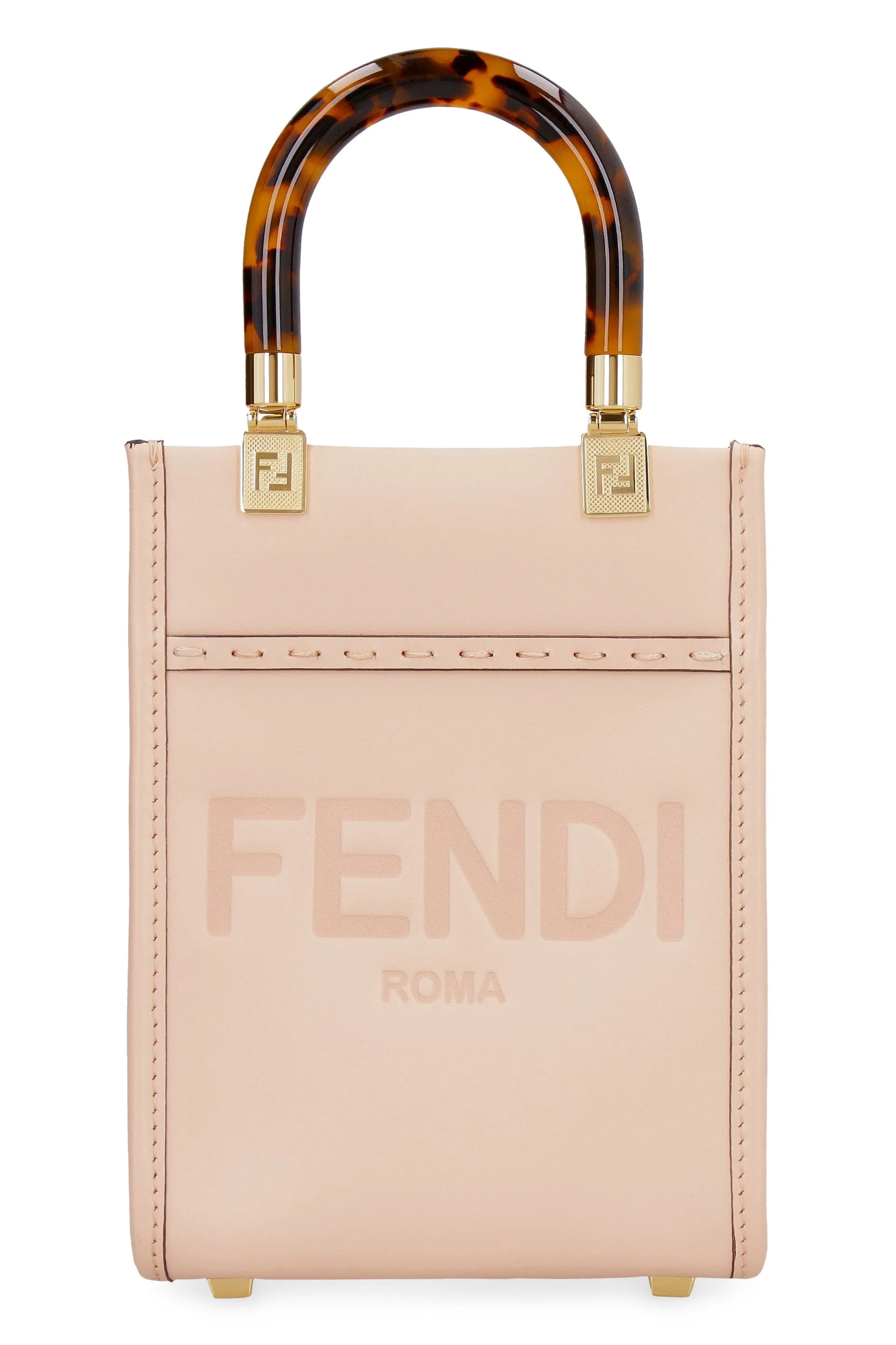 Fendi Sunshine Logo Debossed Mini Tote Bag
