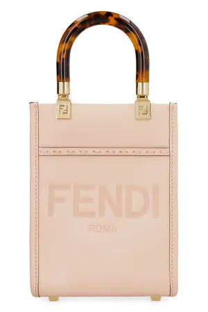 Fendi Sunshine Logo Debossed Mini Tote Bag