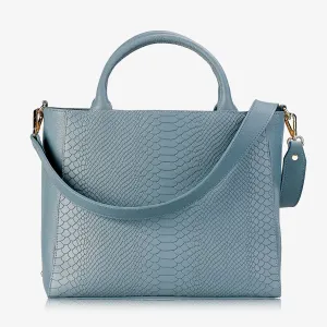 GiGi New York HUDSON SATCHEL Embossed Python Leather