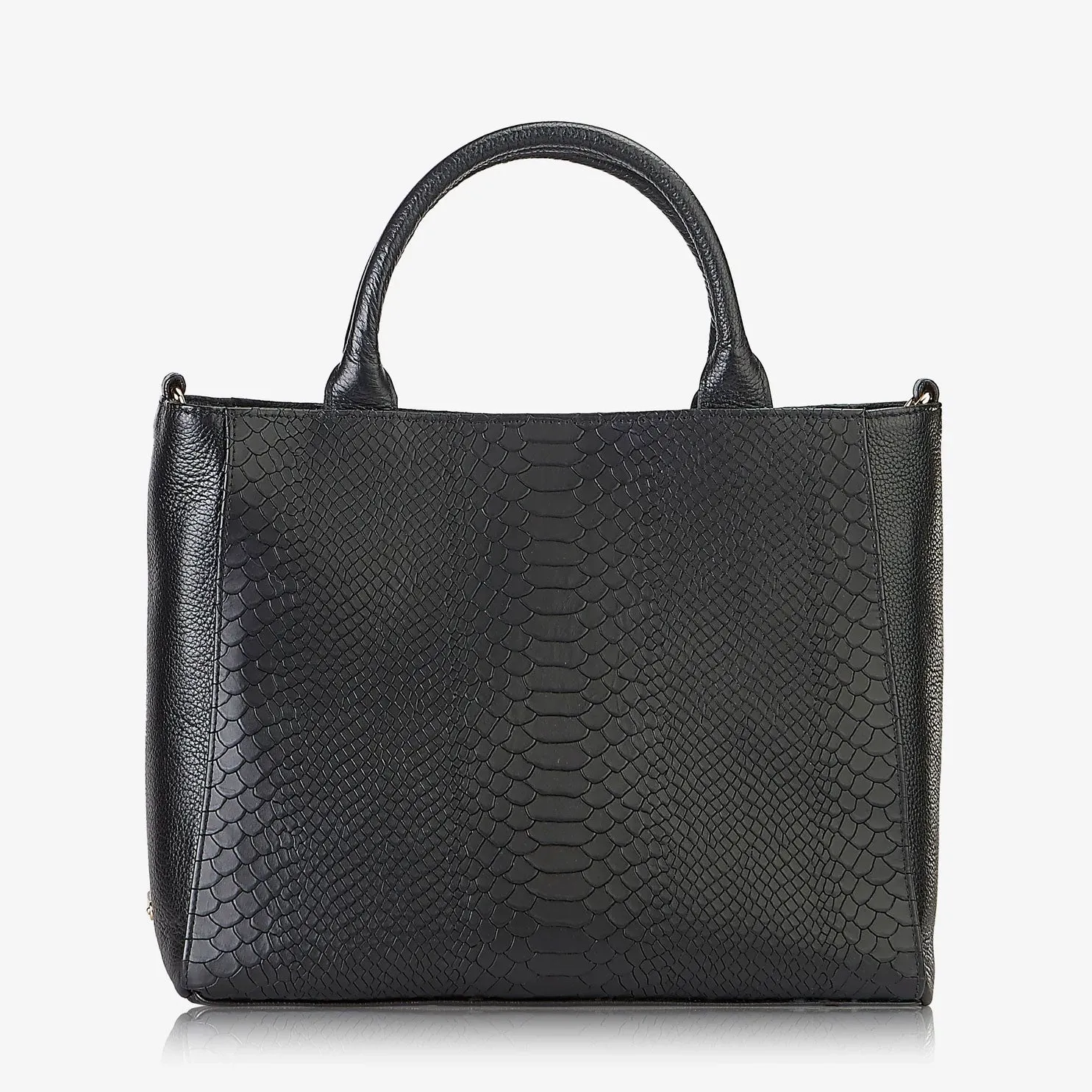 GiGi New York HUDSON SATCHEL Embossed Python Leather