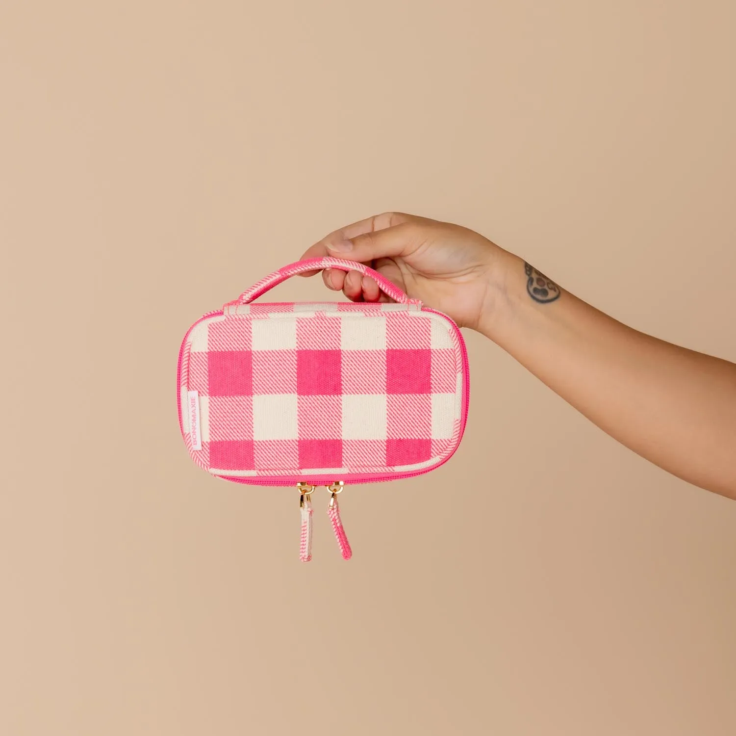 Handy Handle Case -- Neon Pink Gingham