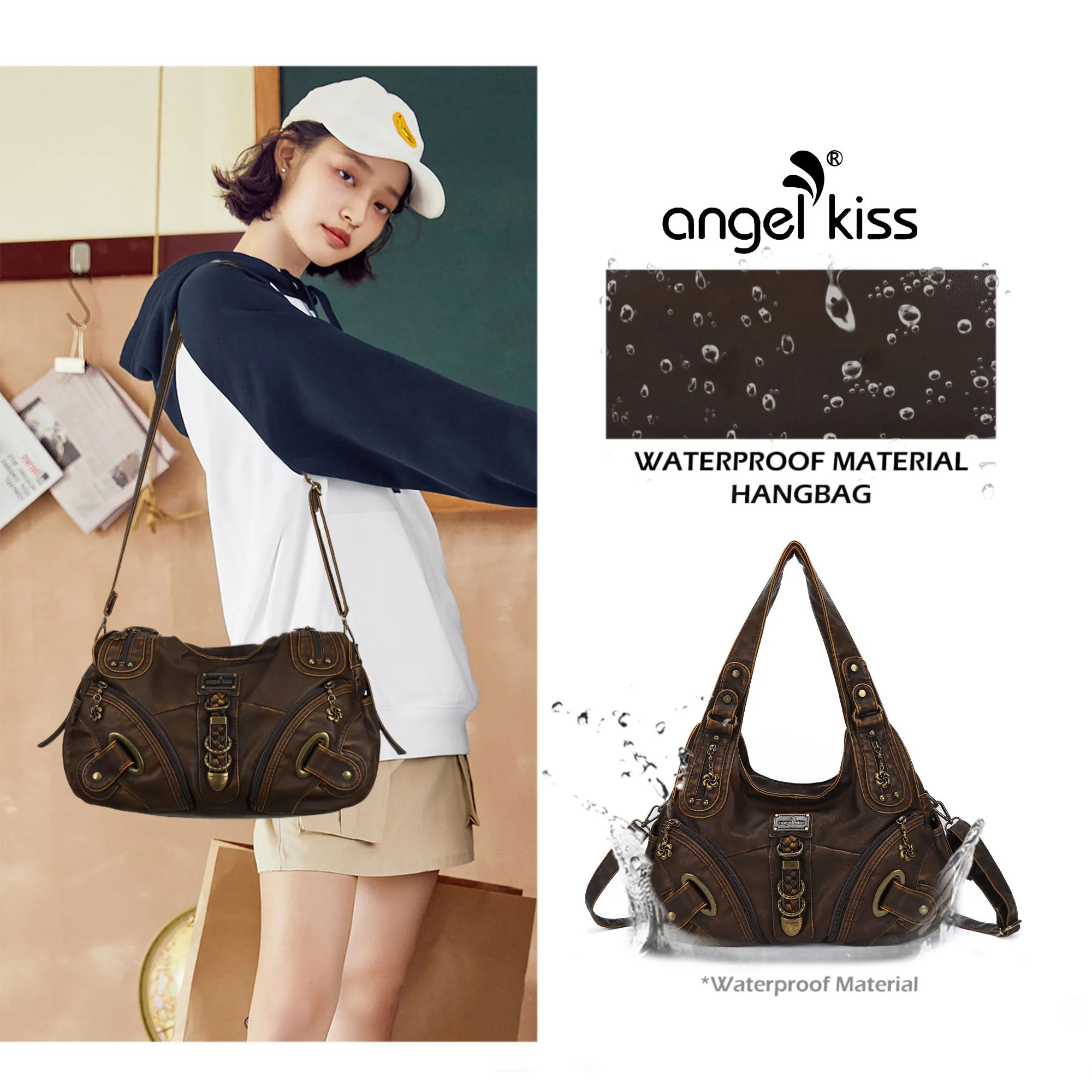 Hobo style retro shoulder purse