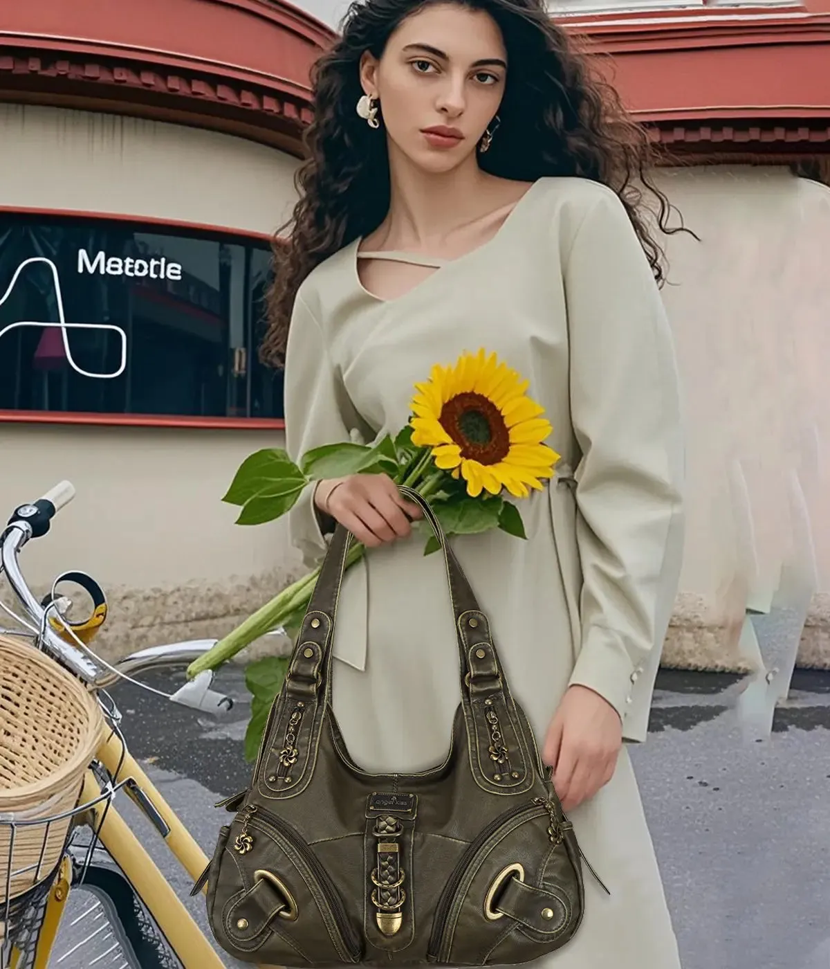Hobo style retro shoulder purse