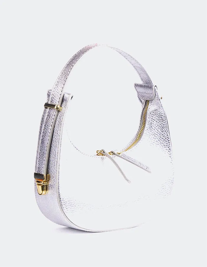 Josette Silver Metal Leather