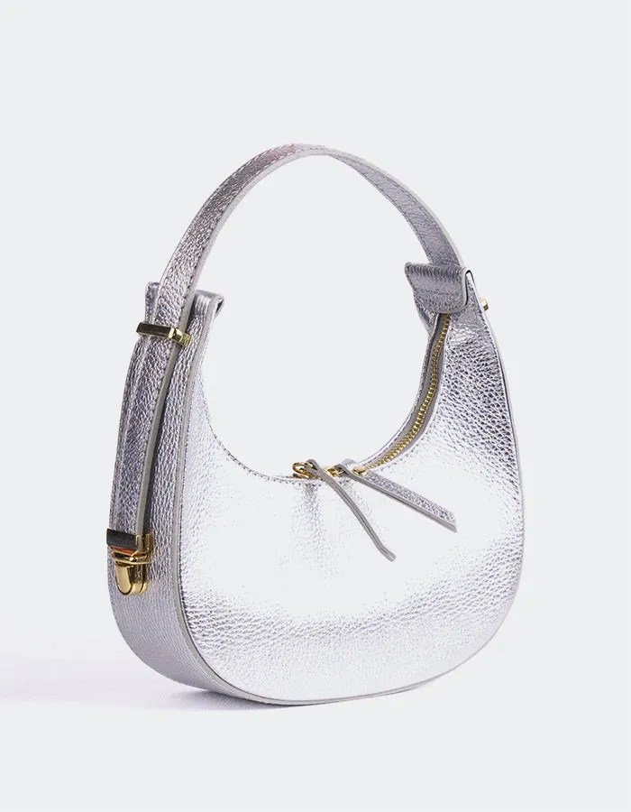 Josette Silver Metal Leather