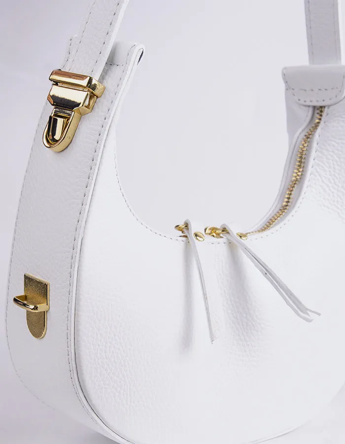 Josette White Leather