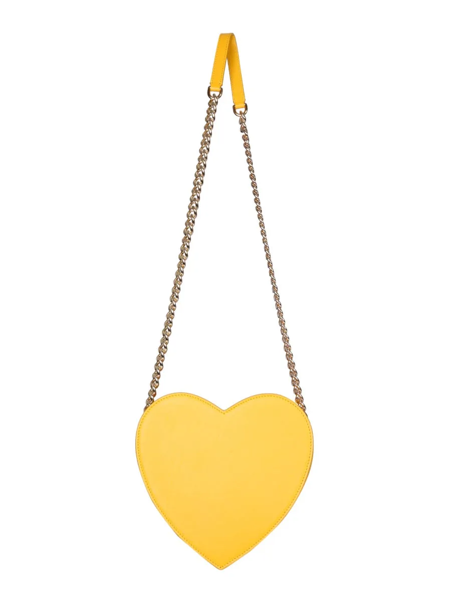 Moschino Heart Shape Logo Plaque Shoulder Bag