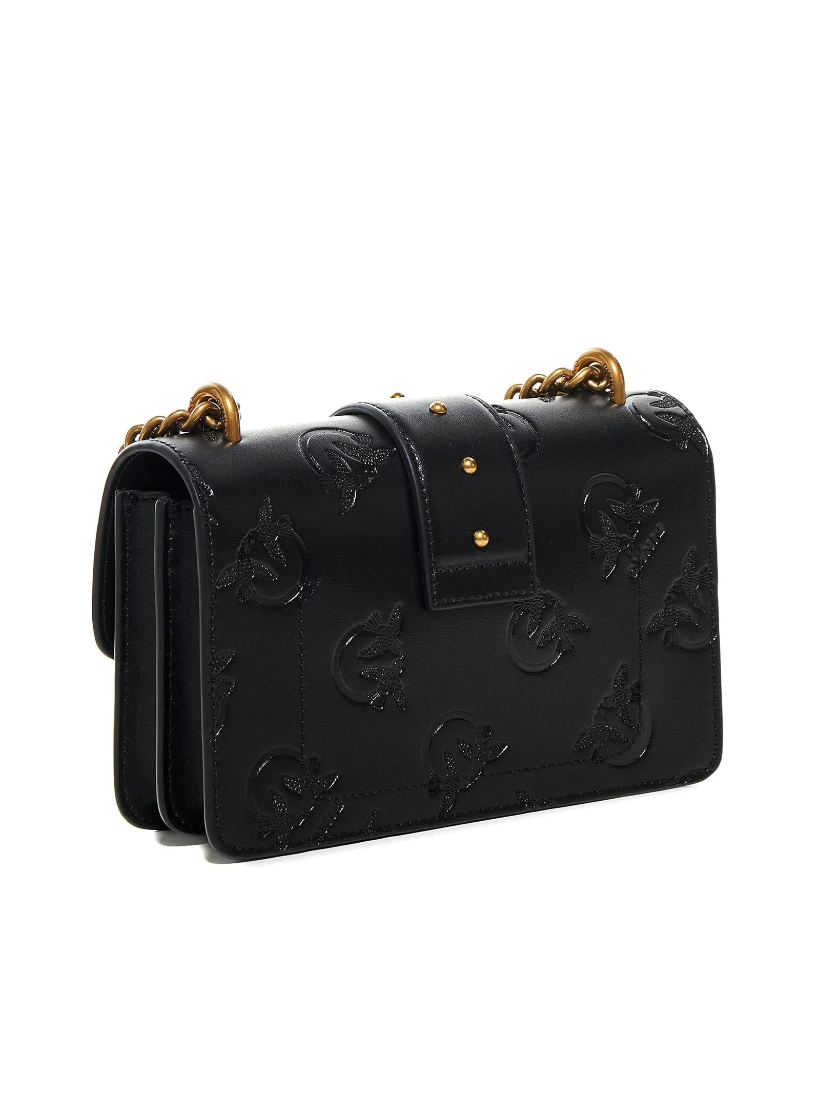 Pinko Logo Buckle Shoulder Bag