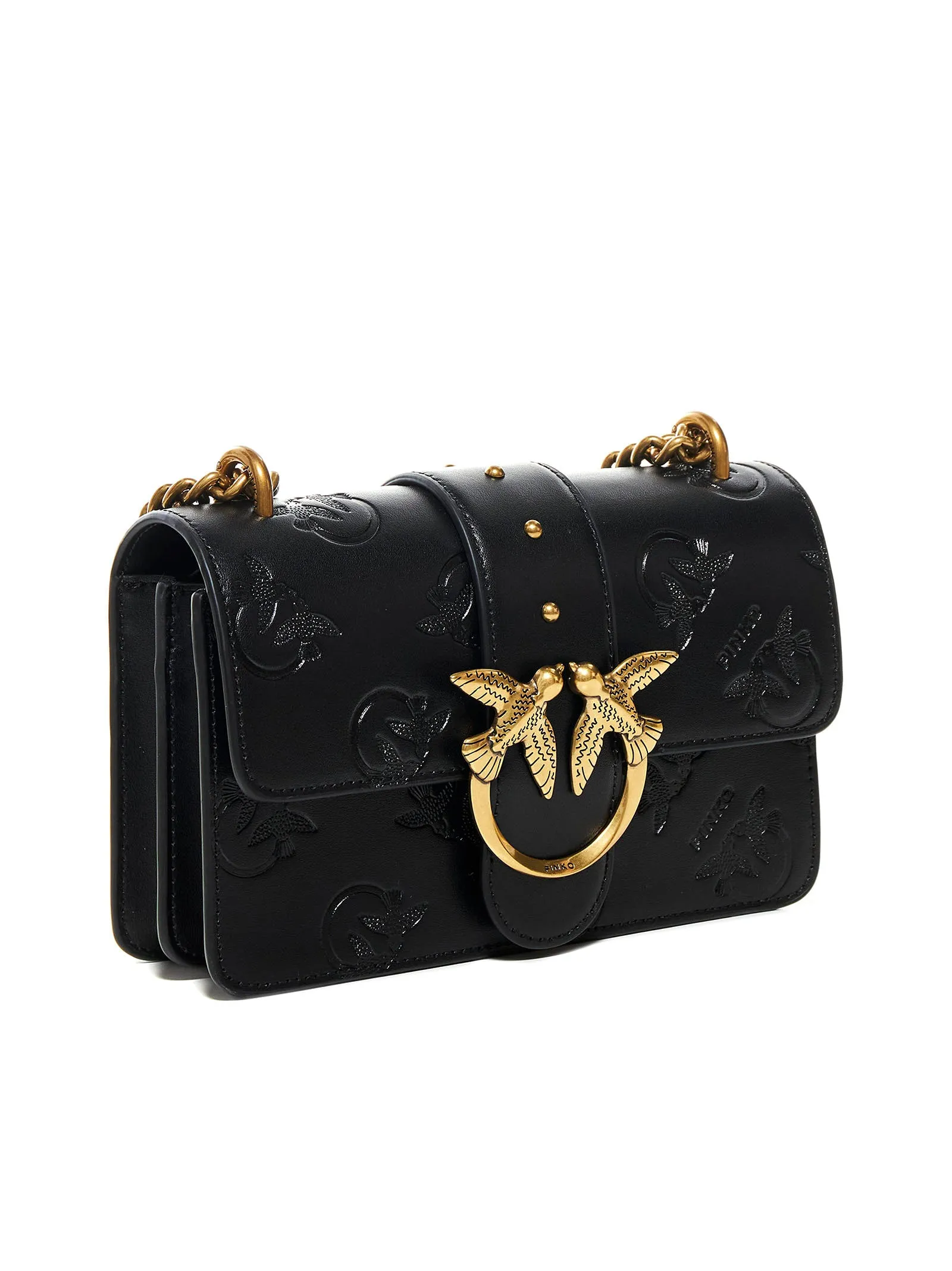 Pinko Logo Buckle Shoulder Bag
