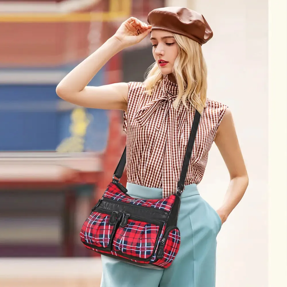 plaid art chic crossbody bag /handbag