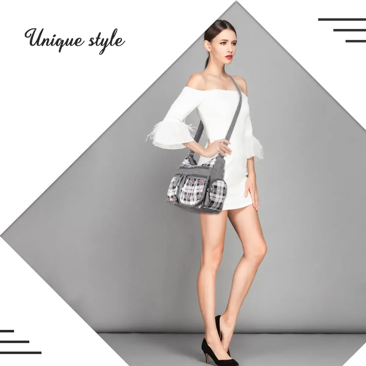 plaid art chic crossbody bag /handbag