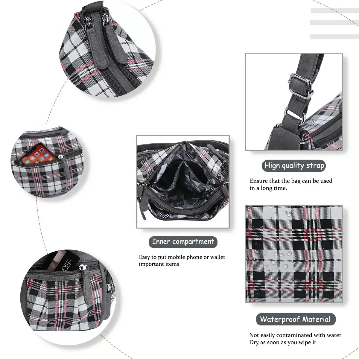 plaid art chic crossbody bag /handbag