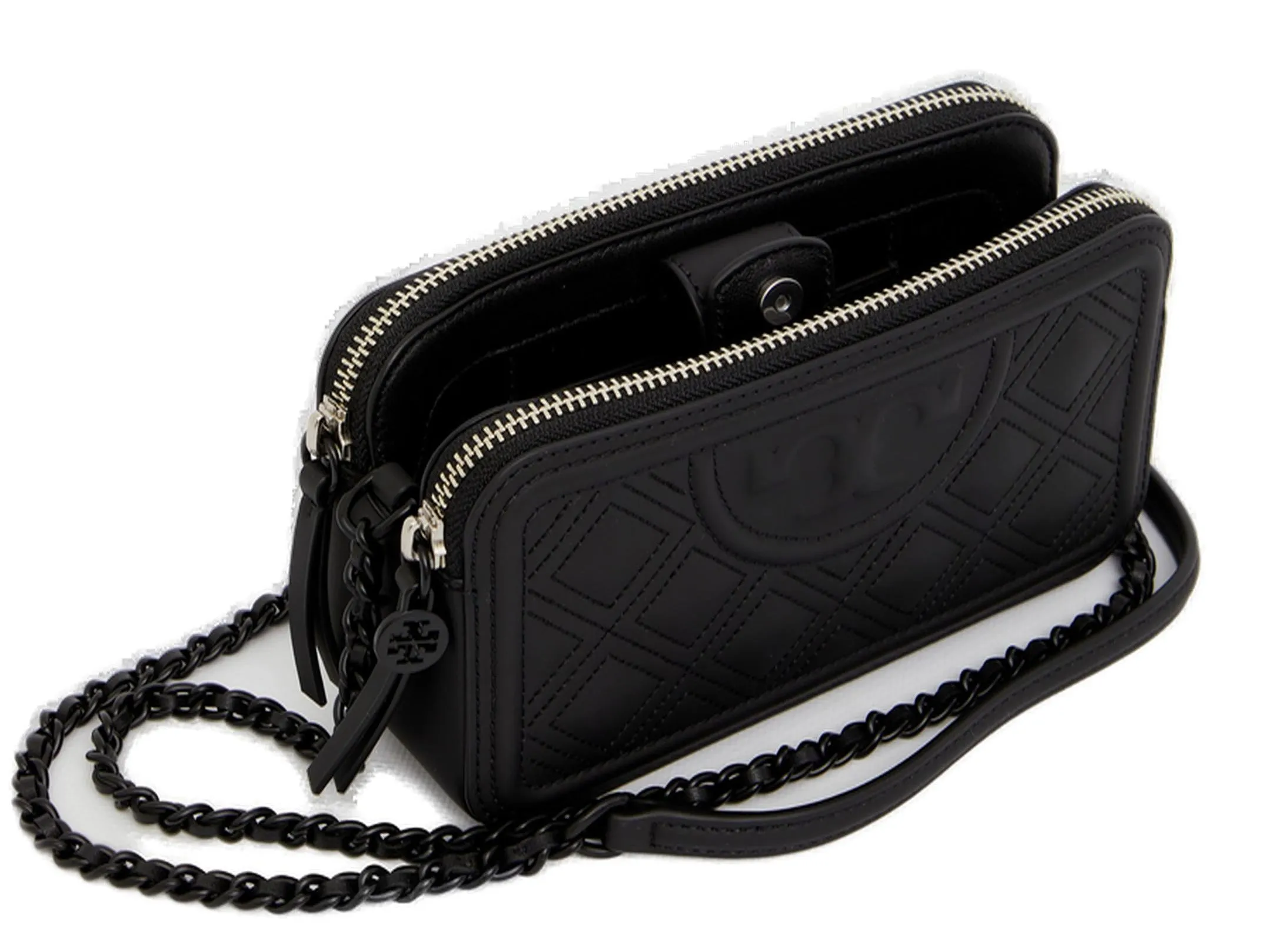 Tory Burch Fleming Matte Double-Zip Mini Crossbody Bag