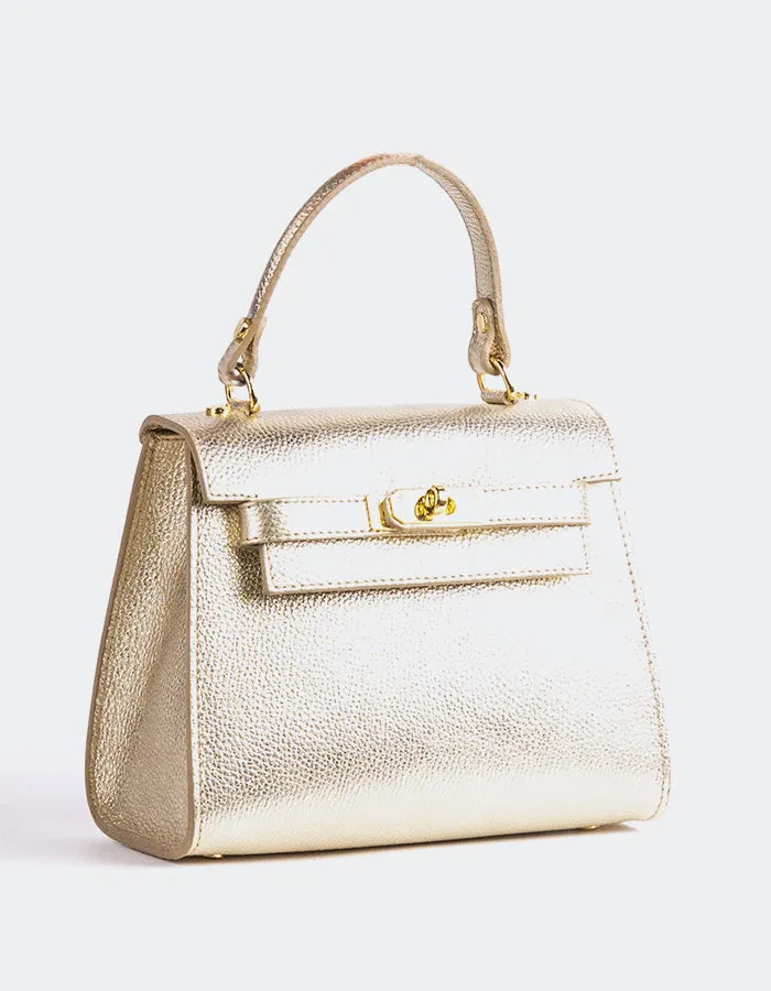 Vance Gold Metal Leather