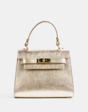 Vance Gold Metal Leather