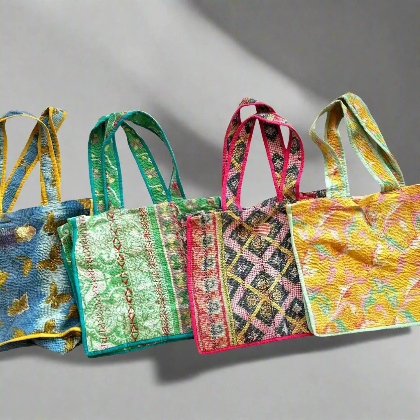 Vintage Kantha Cotton Beach Tote Asst